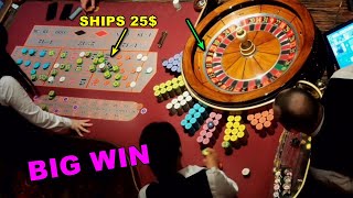 LIVE CASINO BIG BET IN ROULETTE CHIPS 25$ CASINO NIGHT MONDAY  BIG WIN 🎰✔️2024-05-14 screenshot 3