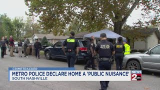 Police declare South Nashville home 'a public nuisance'