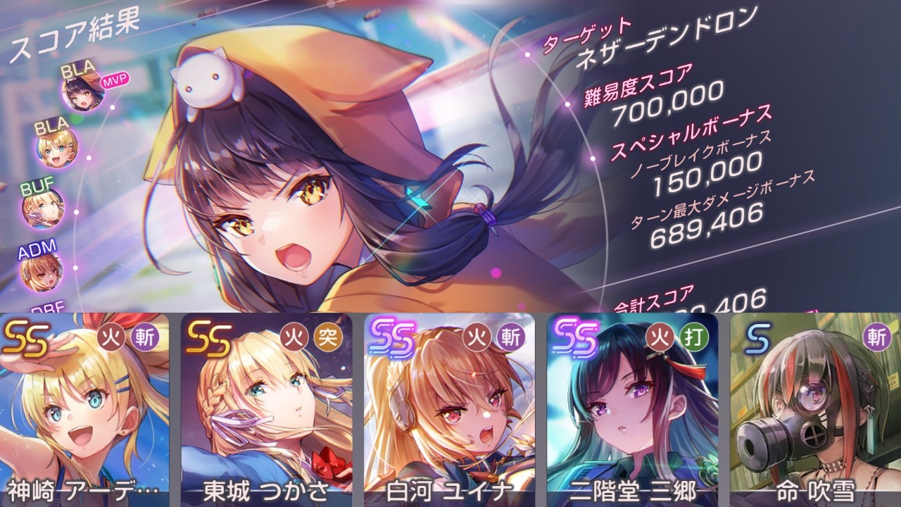 【ヘブバン】第91回スコアアタック　スコア261万　特殊ルールD