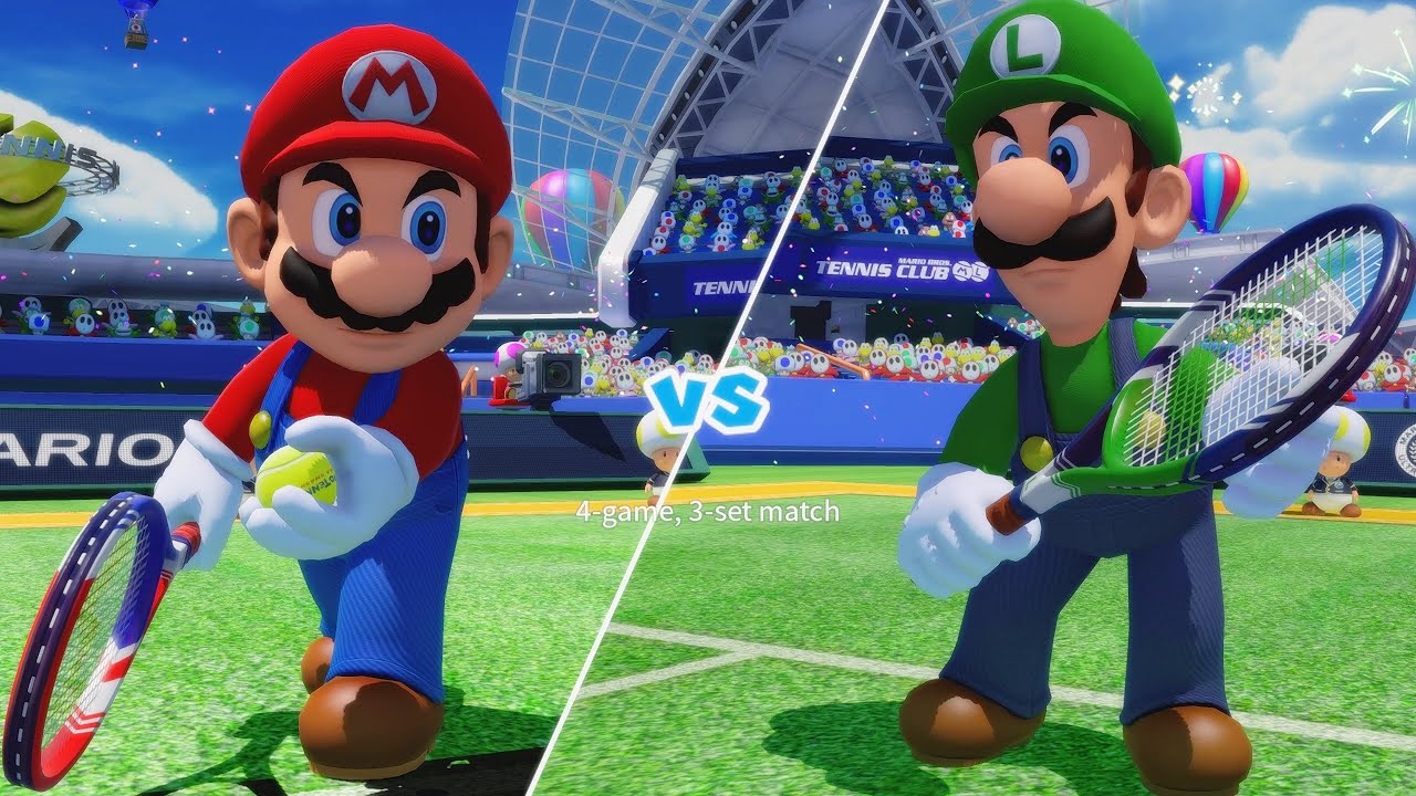 Mario Tennis Ultra Smash - Mario Vs. Luigi