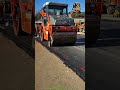 Asphalt Compaction Process Using a Tandem Road Roller #HeavyEquipment #InfrastructureProject