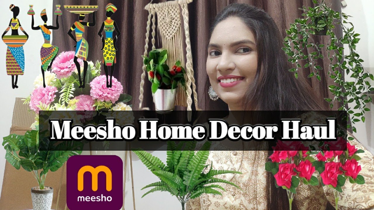 Meesho Home Decor Haul artificial flower wall hanging decor plant