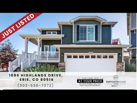 1086 Highlands Drive, Erie, CO home video tour