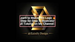 Luxury Hexagon Logo Design in Adobe Illustrator | Made with Shape Builder Tool |@Zainify Design