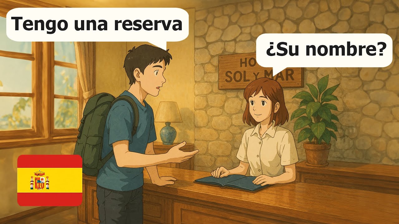 10 коротких и простых испанских диалогов в отеле (A1-A2) | Практика разговоров на испанском языке