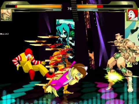 [MUGEN]超いい勝負(｀・ω・´)　ドナルドvsザ・ワールド（ディオ）（Donald vs The World（DIO）in miku rounge）