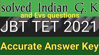 solved JBT  G. K And Evs questions 9 July 2021