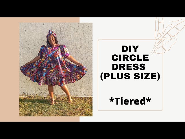 DIY CIRCLE DRESS PLUS SIZE |BEGINNER FRIENDLY | NO PATTERN NEEDED - YouTube