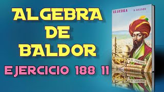 Baldor's Algebra From Scratch - Exercise 188 - 11