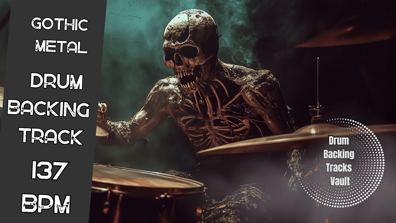 Gothic Metal Drum Backing Track – 137 BPM | Dark & Melodic Metal Groove for Jamming