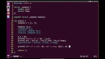 Pointers in C: Complex number example