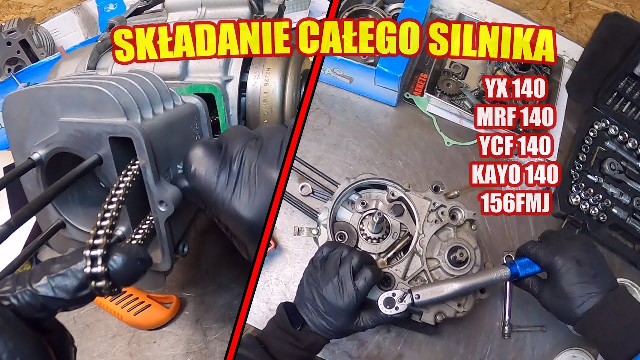 MRF YX 140 - REMONT SILNIKA / SKŁADANIE - PITBIKE YCF 156FMJ KAYO