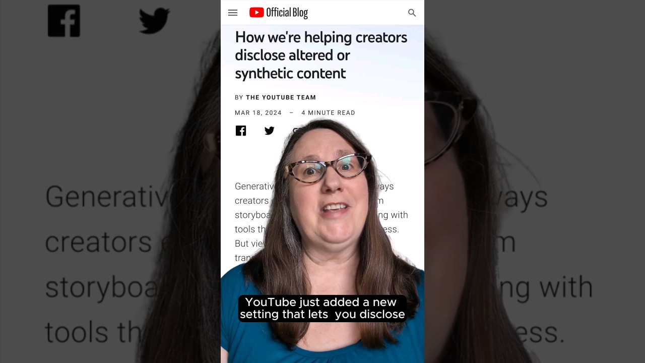 Disclose AI-generated content on YouTube