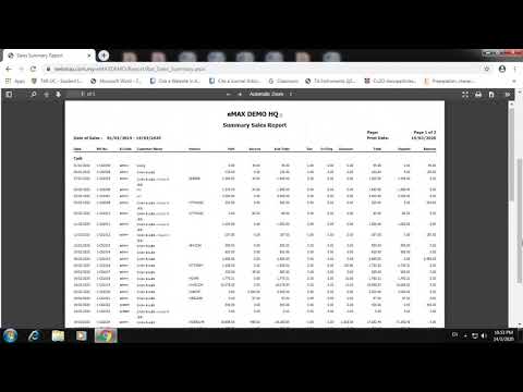 Webmax Tutorial - [SALES SUMMARY REPORT]