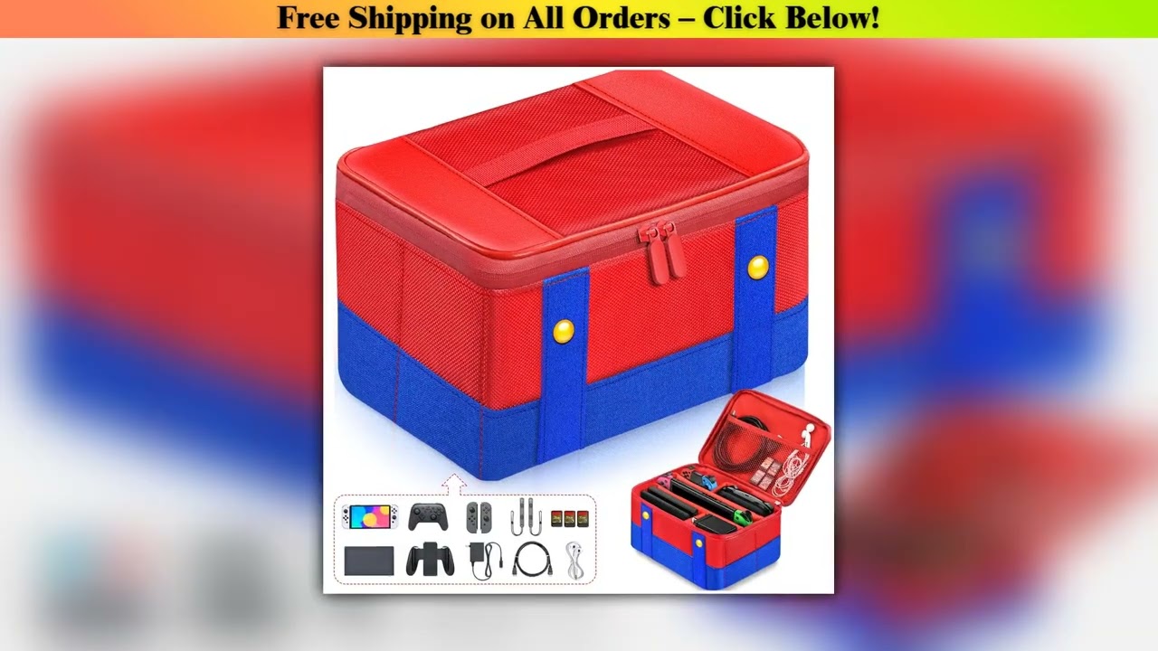 Large Carrying Protective Case for Nintendo Switch OLED Console Pro Controller Travel Storage Bag C