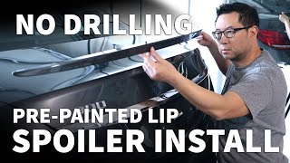 How to Install a Trunk Spoiler - Mercedes C300 W205 No Drill Spoiler Installation with 3M Tape