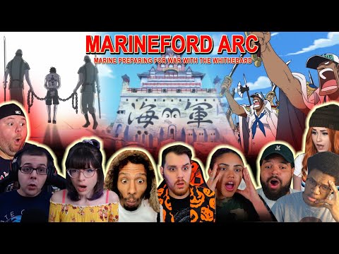 MARINEFORD ARC!!! MARINE PREPARING FOR WAR AGAINST WHITEBEARD - Reaction Mashup One Piece
