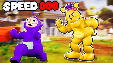 I FASTER THAN FREDBEAR! | Tinky Winky Plays: Hello Neighbor Fredbear Mod
