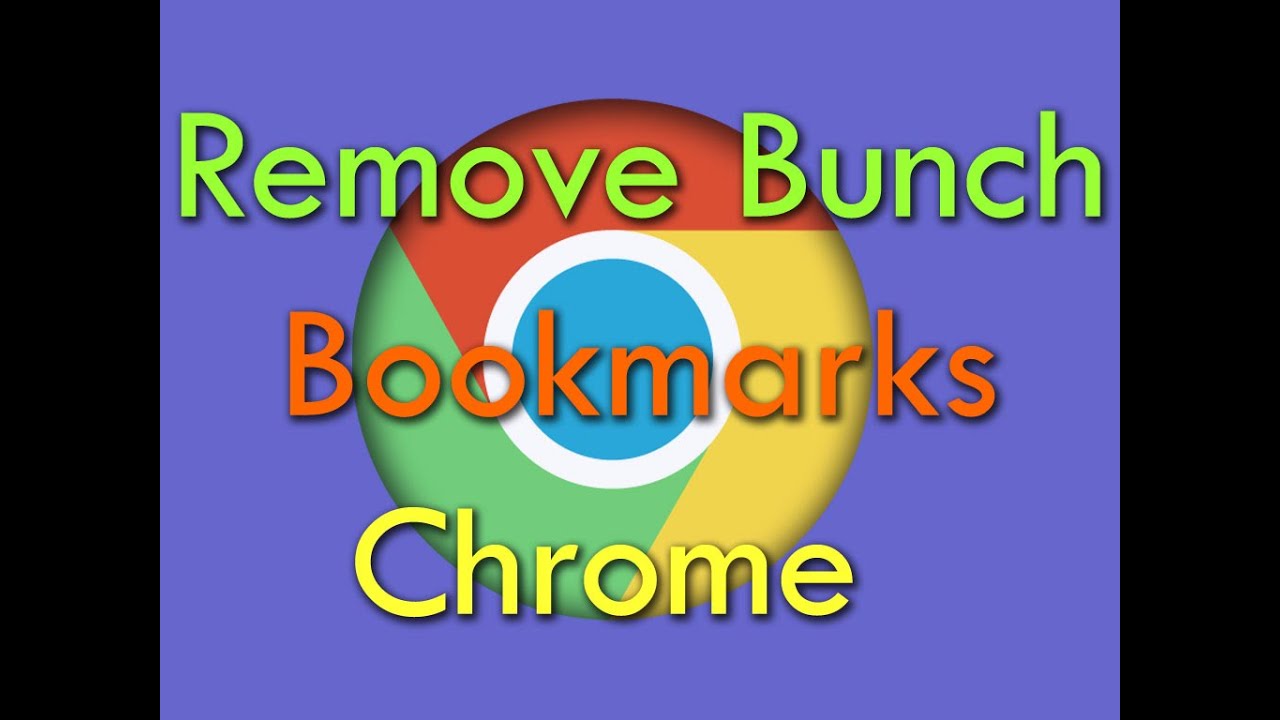 How to delete bunch of bookmarks in google chrome - YouTube