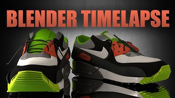 AirMax Timelapse - BLENDER (modeling and texturing shoes)