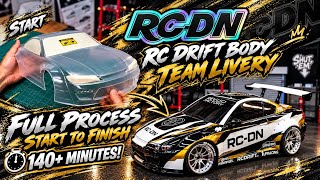@RCDriftNetwork RC Drift Body Team Livery Full Paint Process from Start to Finish - 140+ Minutes