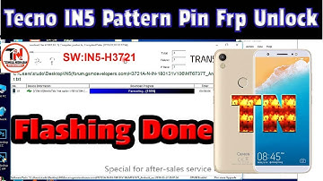 Tecno IN5 Flashing Done Pattern Pin Frp Lock Reset Solution Tested