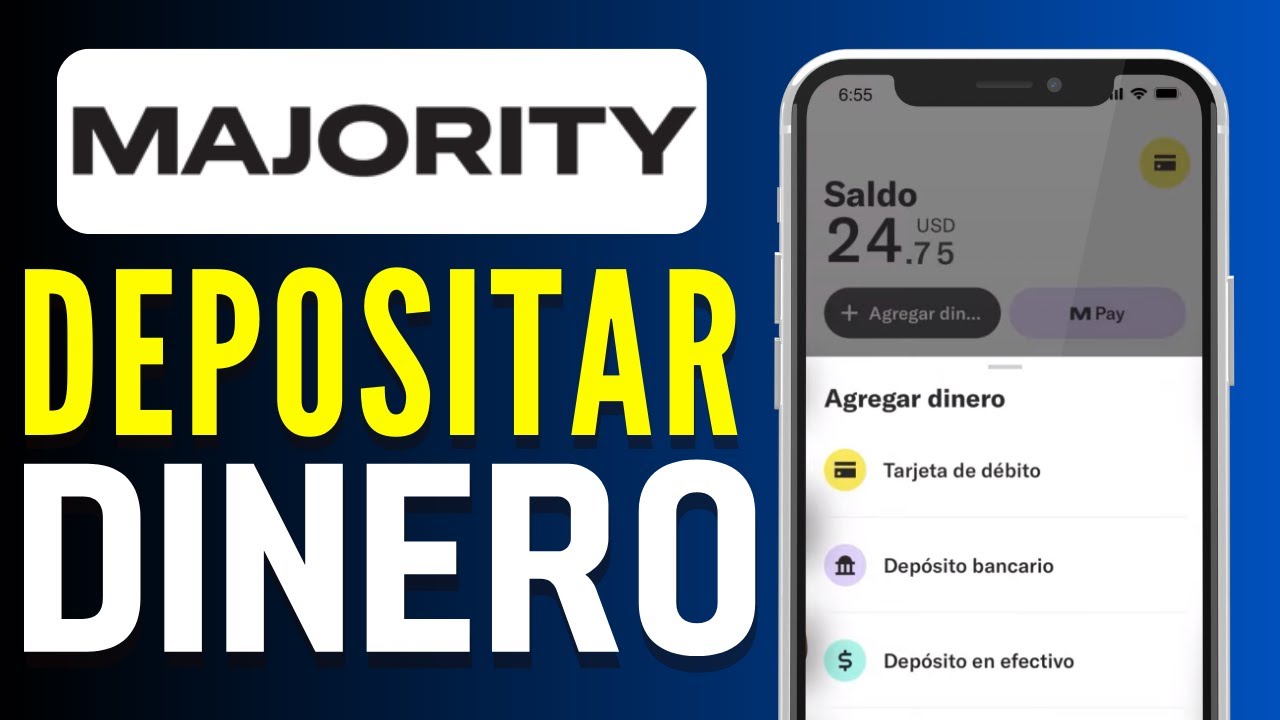 Cómo depositar dinero a tu cuenta Majority paso a paso