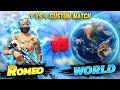 Romeo Vs World- 1 VS 4 In Custom Clash Squad Battle With World- Romeo Free Fire