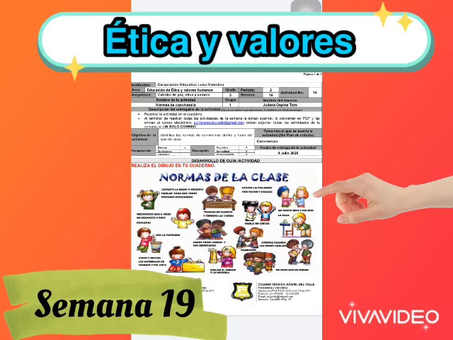 29 Junio/2020 Ética y valores 5-1 Semana 19 Normas de clase.