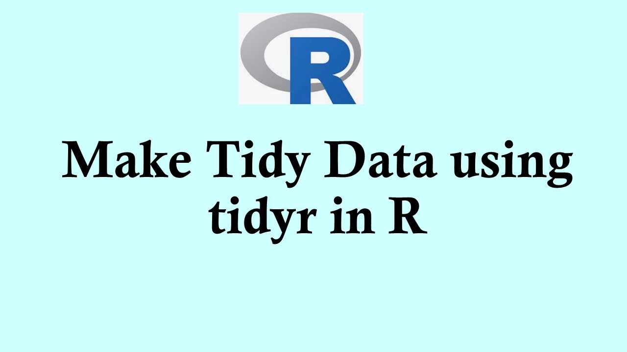R programming tutorial | Make tidy data using tidyr - YouTube