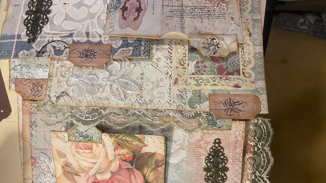 Part 3 - decorating a folio #craft #creative #papercraft #folio - YouTube
