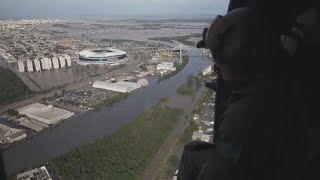 Efforts continue as heavy rains and flooding in southern Brazil leave at least 100 dead and 128 peop