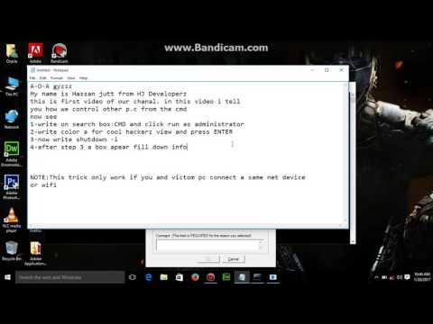 shutdown pc with hacking from cmd