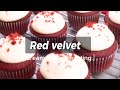 Red velvet cupcakes  gluten free  cream cheese frosting