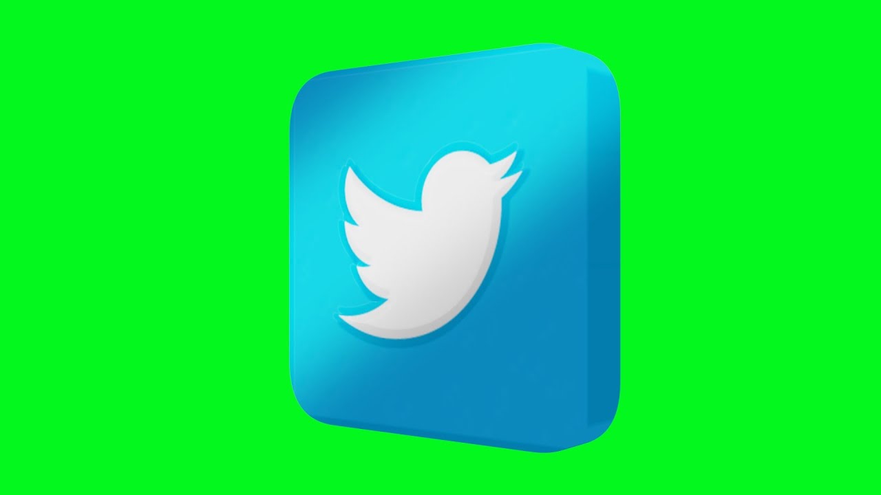 Twitter Logo Green Screen Animated 3D - YouTube