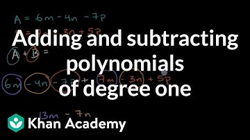 Adding and subtracting polynomials of degree one | Algebra 1 (TX TEKS) | Khan Academy