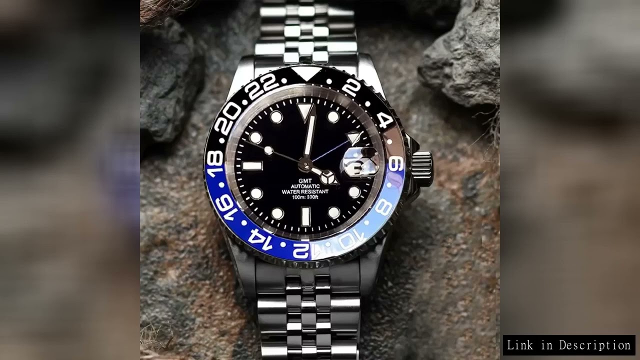 Tandorio Classic Business NH34 GMT Watch 40mm Diver 100m Waterproof Sapphire Crystal NH34A Automatic