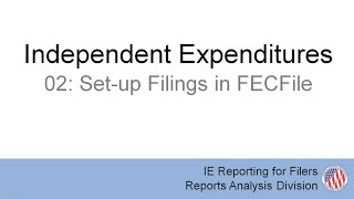 IE Filers (Blue Track): Getting Started