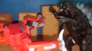 Godzilla 🆚 crimson typhoon: pacífic rim 🆚 Godzilla|stop moution batle 