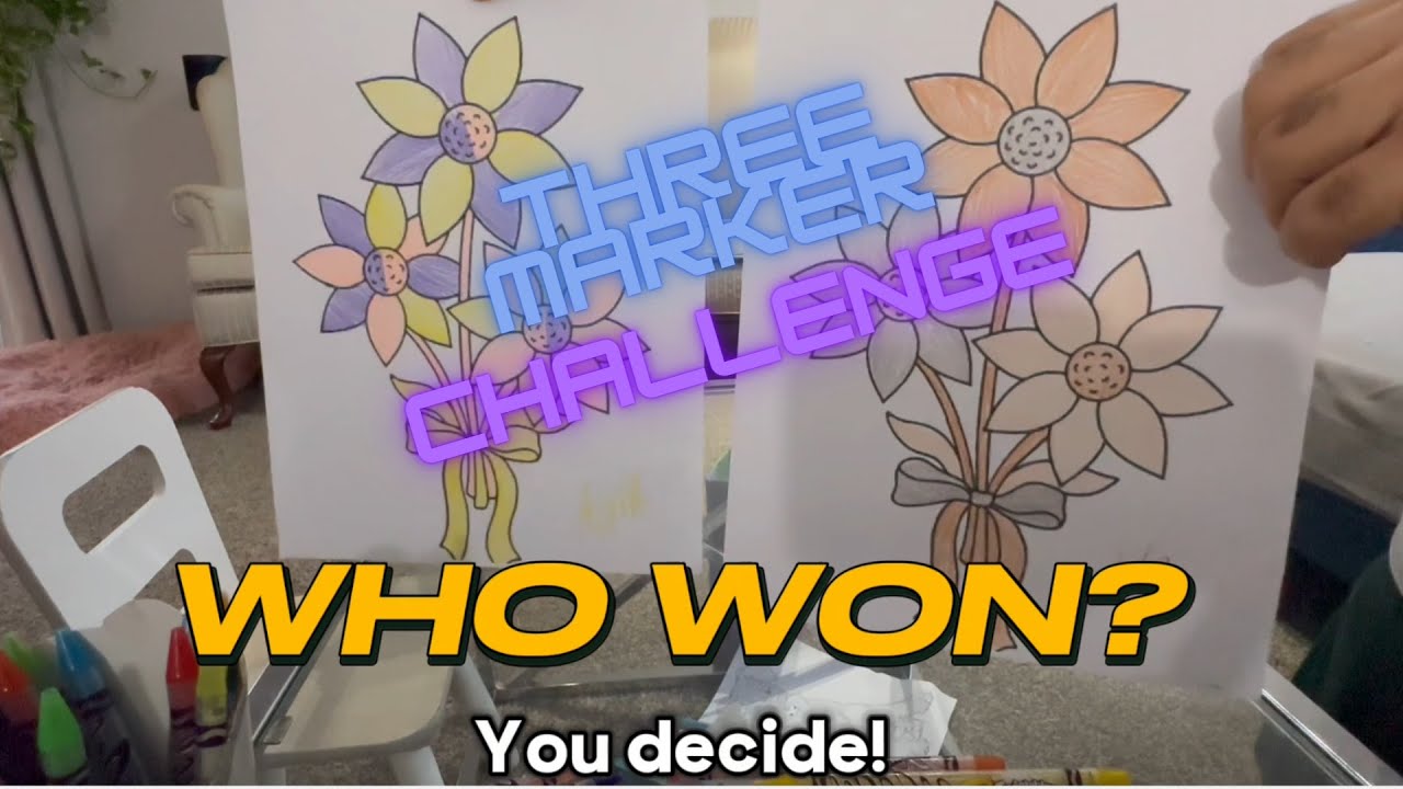 Three marker challenge | Fun with colors | Kids learning - YouTube