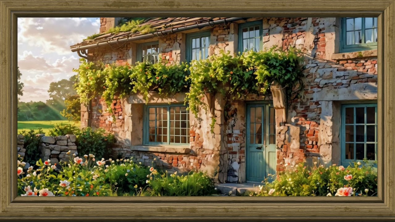 Relaxing Countryside View | Rustic Serenity | Touch of Art لمسة فن | 4K Screen Saver
