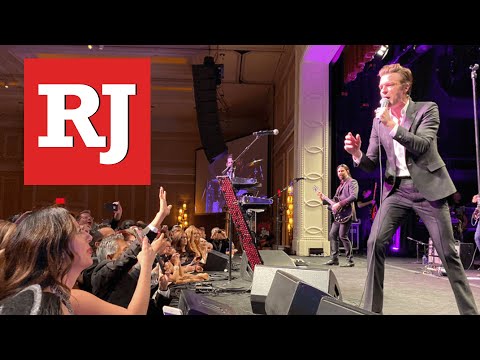 Tim Burton and The Killers at The Neon Museum’s annual Boneyard Ball
