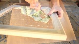 How-To make a Ruffly Chickenwire frame
