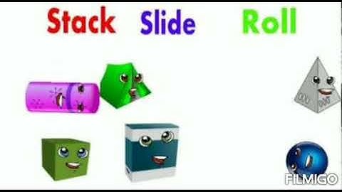 Slide, roll and stacking of solid shapes.