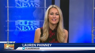 Lauren Phinney spots friends at airport live on Good Morning San Diego