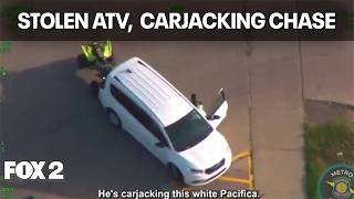 State police helicopter video of stolen ATV chase, carjacking attempt