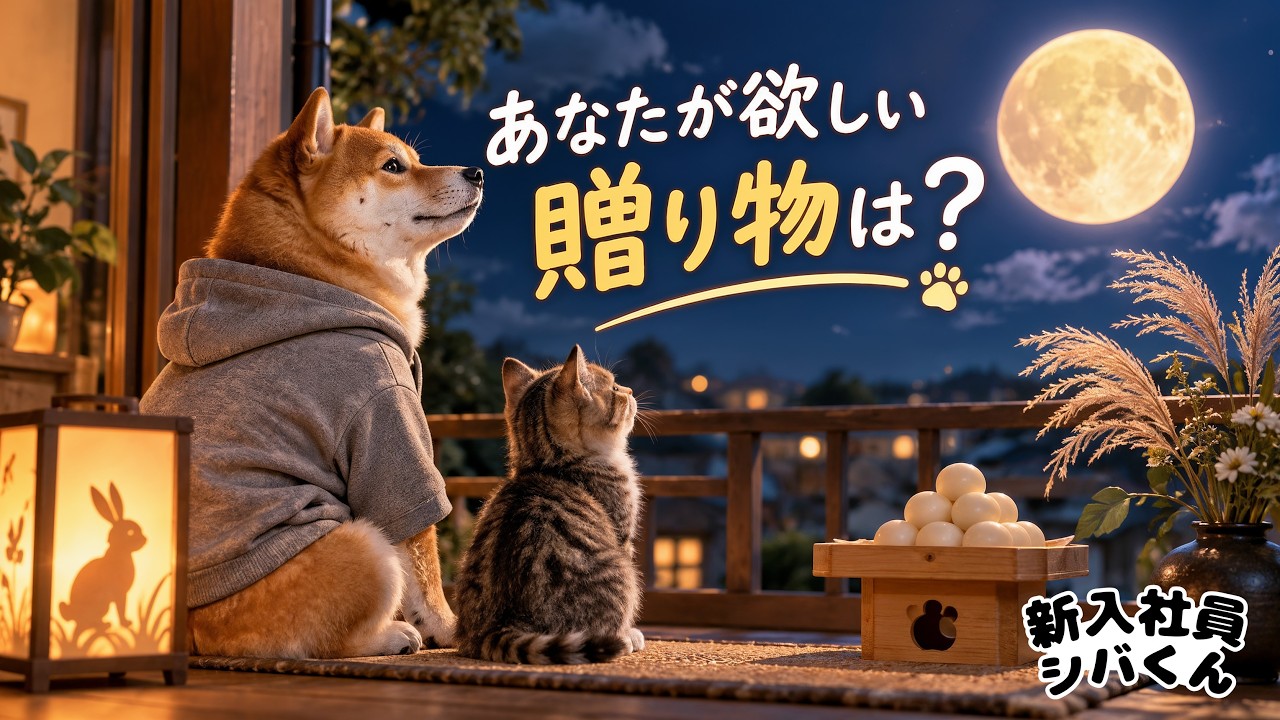 Episode 95] On the night of the moon viewing, what did Shiba-kun
