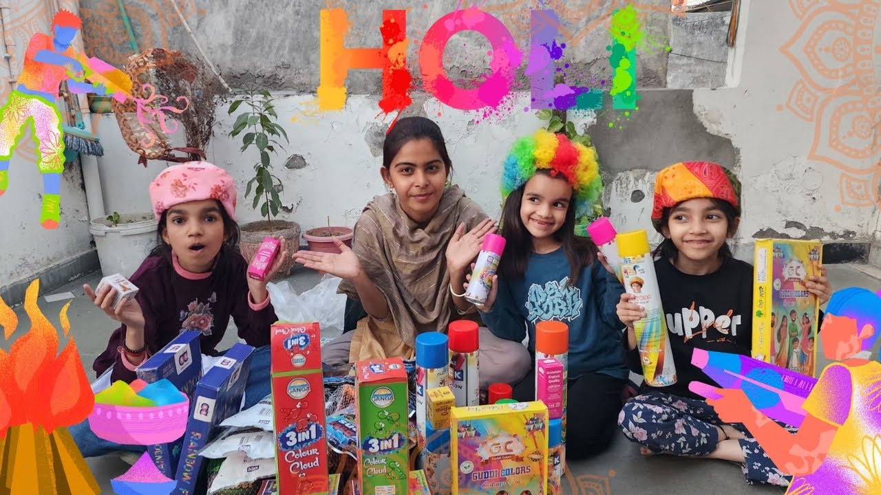 Aaj laaye holi k colours🎨#viralvideo #vlog #holi #holikadahan #trending #youtube #video #viralvlogs