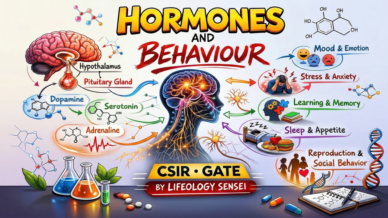 Hormones & Behaviour | Endocrine Control of Brain | CSIR NET & GATE Life Sciences