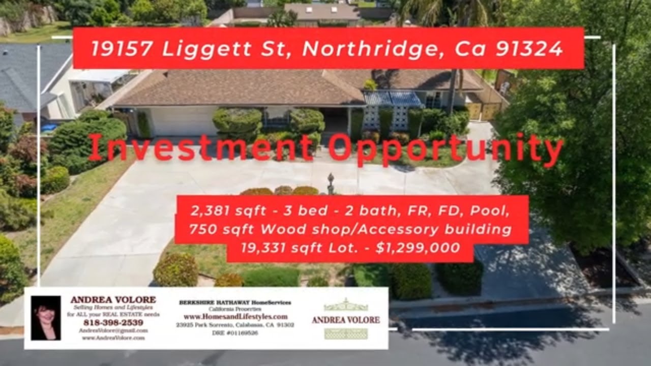 19157 Liggett St, Northridge, Ca Exceptional Opportunity Mid